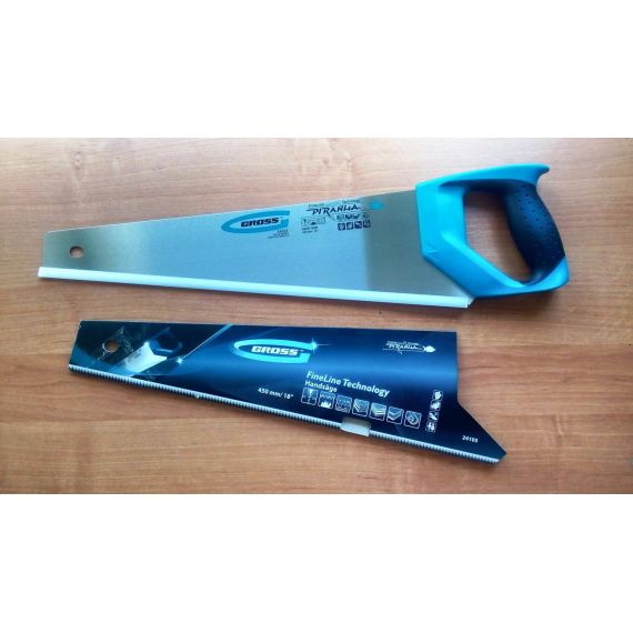 Ножовка по дереву GROSS PIRANHA 450мм мел.зуб  24103
