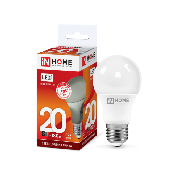 Лампа LED A60-VC 20Вт 230В Е27 6500К 1800Лм  0310