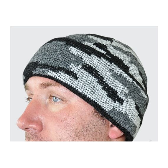 Шапка с отворотом вязаная Р-12-01- ПРЖ