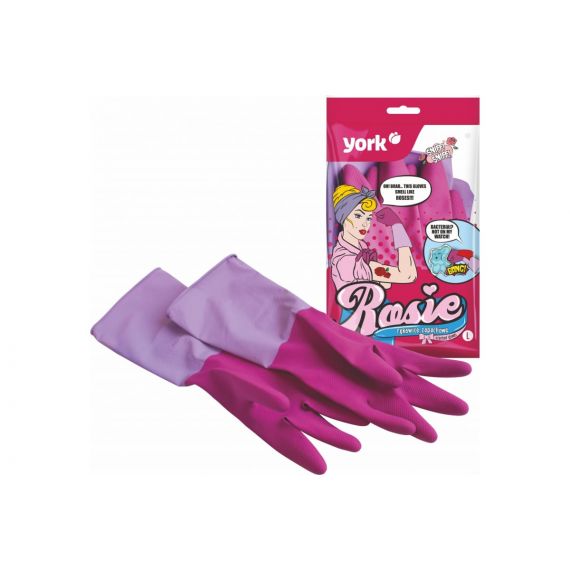 Перчатки YORK резиновые с хлопковым напылением ароматизированные 271965