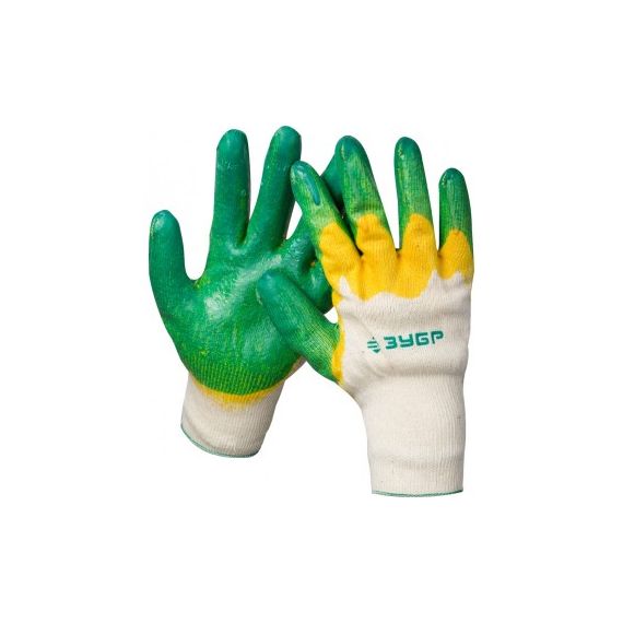 Перчатки ЗУБР ЗАЩИТАх2 с двойным латексным обливом  11459