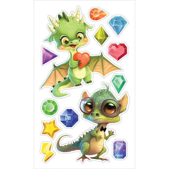 Наклейки ST-0678 Милые дракончики