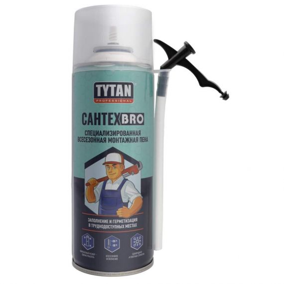 Пена монтажная TYTAN PROF САНТЕХBRO 500мл всесезонная