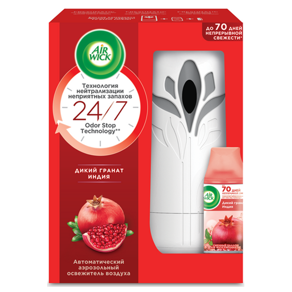 Освежитель автомат.Дикий гранат Индия 250мл РБ AIRWICK
