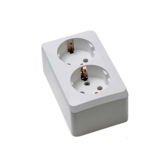 ЭТЮД Розетка РА 16-007В 2-я с/з о/у белая