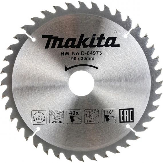 Диск пильный Makita 190*30*1,3*40Т   D-64973