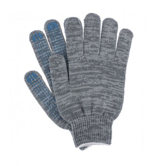 Перчатки х/б ТОЧКА серые