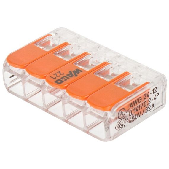 Клемма 5,0*4,0 с рыч 221-415 67513, изображение 2