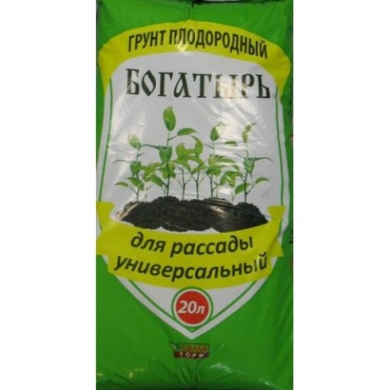 Грунт Богатырь для рассады универсальный 20л  Лама Торф 272-4