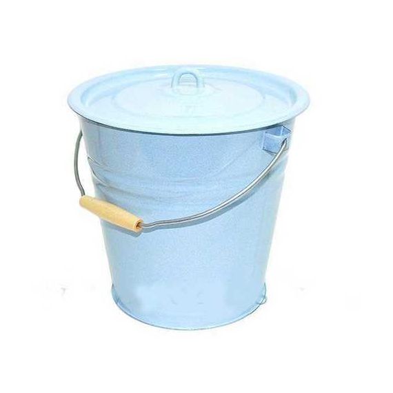 Ведро эмалированное 12л коническое с крышкой б/рис С41224, С41224П