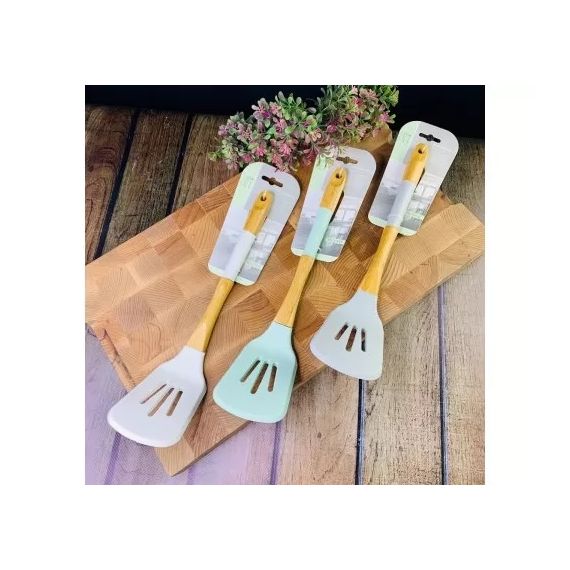 Лопатка силиконовая с прорезями 33см Ленарди 160-023, изображение 2