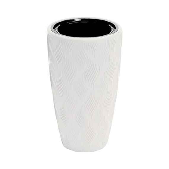 Кашпо Флэйм 42л со вставкой 251х243мм белый М8884