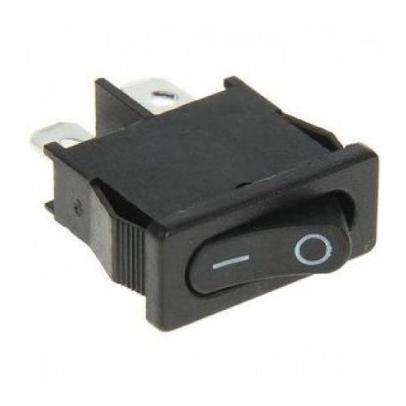 Выкл. клавишный ON-OFF 6A (2c)  черный мини Rexant 36-2050