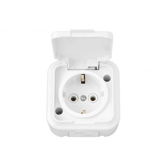 Розетка 1-м о/п IP54 Пралеска Аква белый РА16-297 белый