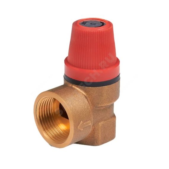 Клапан предохр пружинный угловой латунь 3008 Ду 15х15 Ру10 ВР  Рн=3  3008-02  019-2704