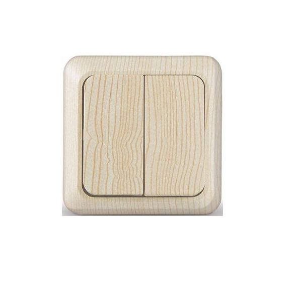 Выкл.2кл о/у сосна "Олимп" 19242/5560834/5560834