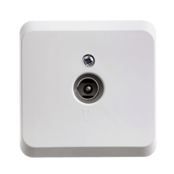 ЭТЮД Розетка ТВ белый о/у Этюд TVA-002B