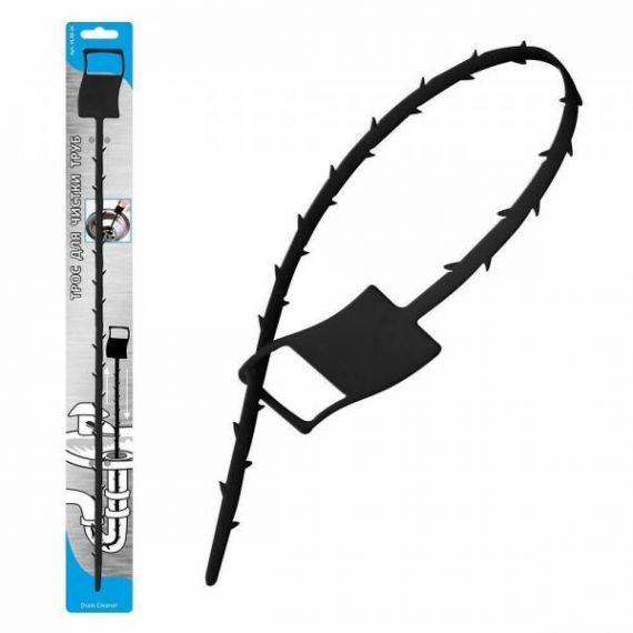 Тросс для чистки труб пластик 51см   58-34