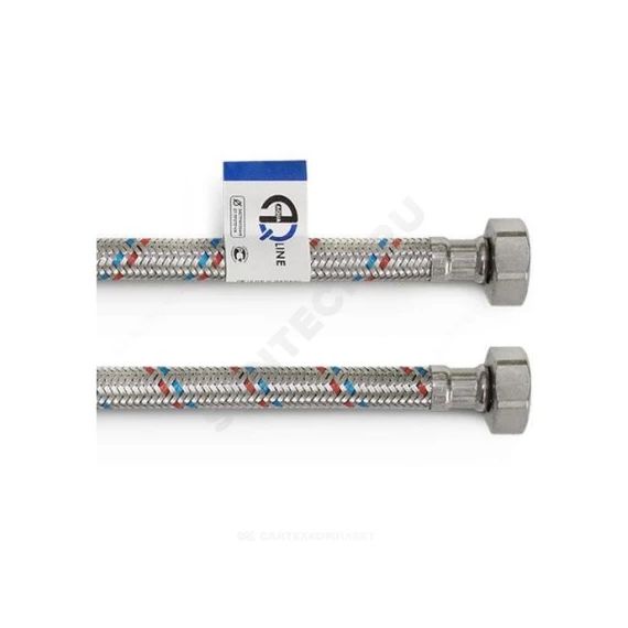 Подводка гибкая для воды Н1/2"-Н1/2" нерж 1,2м AQUALINE 01419