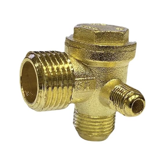 Обратный клапан для компрессорной резьбы наруж F1/2* F3/8 *1/8 PEGAS  4316