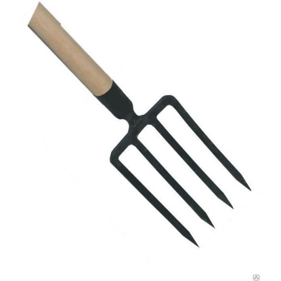 Вилы садово-огородные 4-х рогие сварные с лак. черенком
