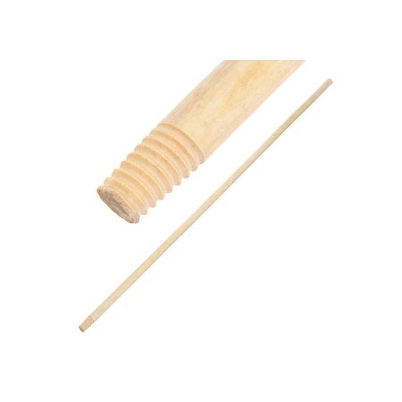 Черенок для щеток деревянный с резьбой d25