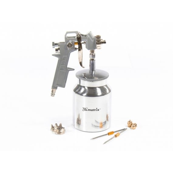 Краскораспылитель МАТРИКС с нижним бачком 1,0л  57316