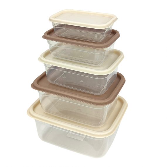 Набор контейнеров для СВЧ Матрешка (0,2л; 0,4л; 0,7л; 1,2л; 1,9л)  9174