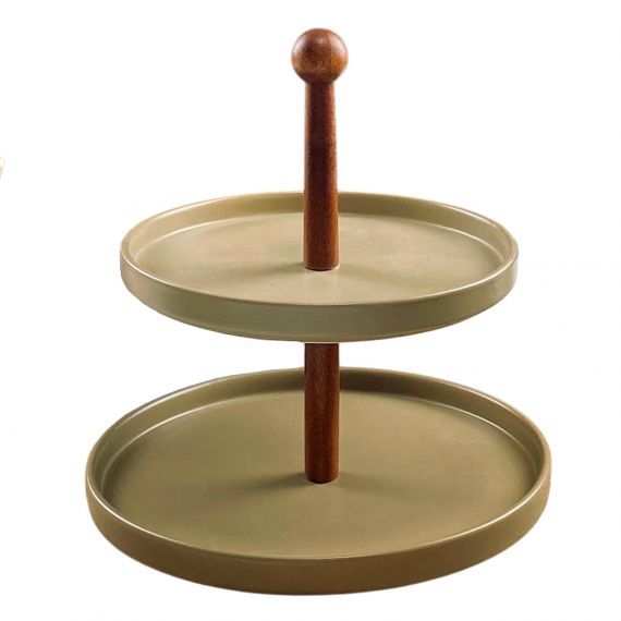 Двухъярусная этажерка 26/21,5см TROPICAL Фарфор 235-129