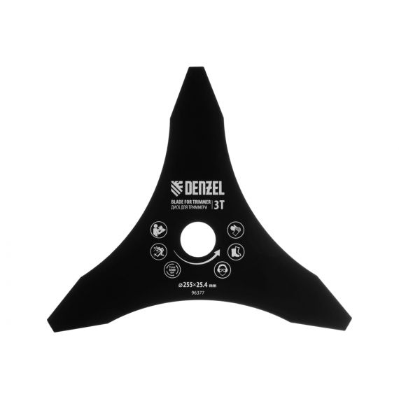 Диск для триммера 255*25,4*1,6мм 3 лезвия Denzel  96377