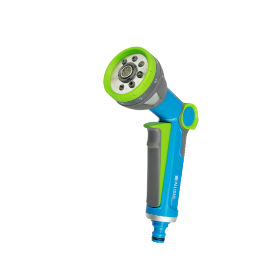 Пистолет-распылитель, 8 режимов, регулируемый, металлический, с курком, Palisad LUXE 65800