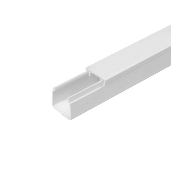 Кабель-канал 12*10/2м  белый двойной замок