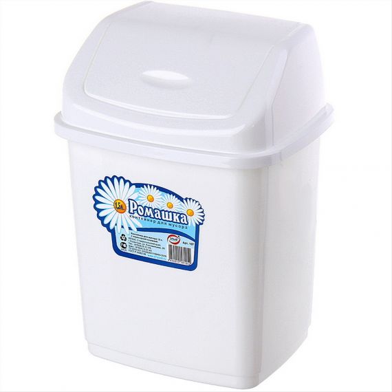 Контейнер д/мусора 10л РОМАШКА  057