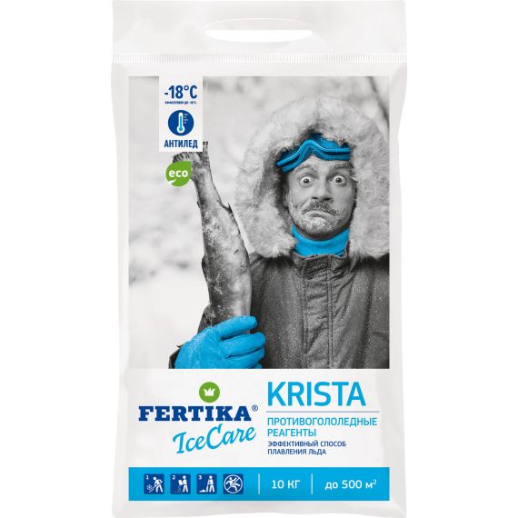 Антигололедный реагент ICECARE KRISTA 10кг Фертика