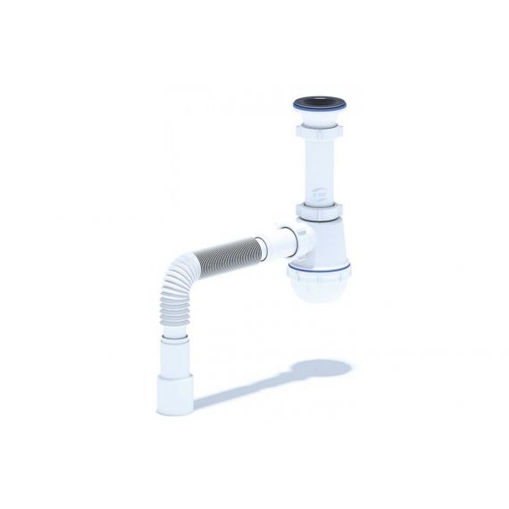 Сифон 1½"х40 прямоточный с гибкой трубой 40*40/50  D0115#