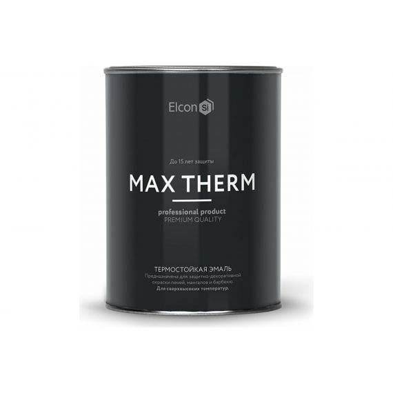 Эмаль Elcon Max Term термостойкая 1000º 0,8кг черная для мангалов  462674, изображение 2