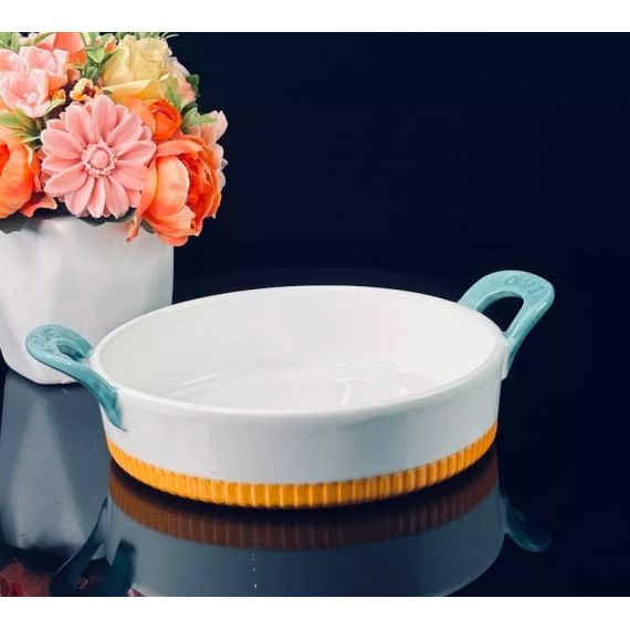 Блюдо круглое 28см для запекания  с ручками 142-075, изображение 2