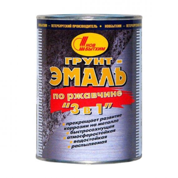 Грунт-эмаль по ржавчине НБХ 1л черная