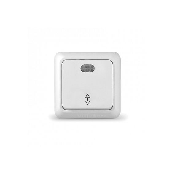 ОЛИМП Выкл.1кл.10А о/у c индикацией белый проходной