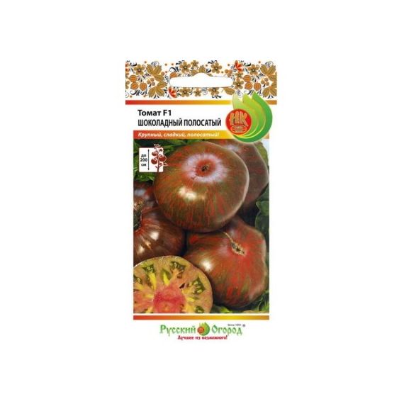 Семена РУССКИЙ ОГОРОД Томат "Шоколадный полосатый", 0.1г