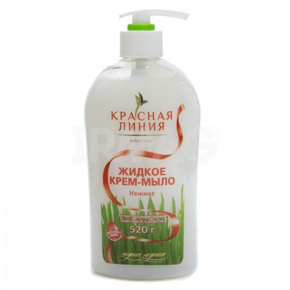 Жидкое крем-мыло КРАСНАЯ ЛИНИЯ Нежное, 520 мл