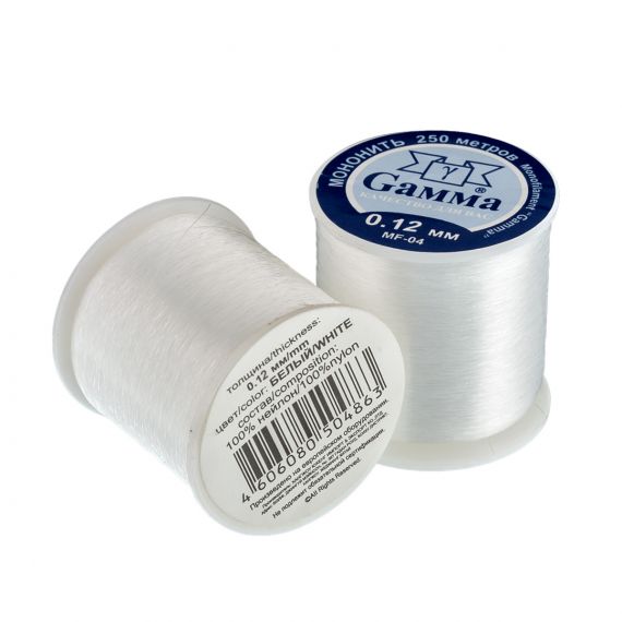 Нитки мононить 0,12мм 250м черный MF-04  Gamma 1245161, изображение 2
