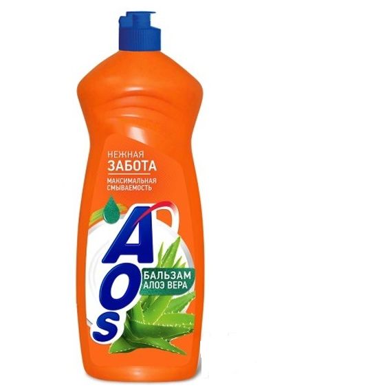 Жидкость для мытья посуды AOS алоэ вера 900г