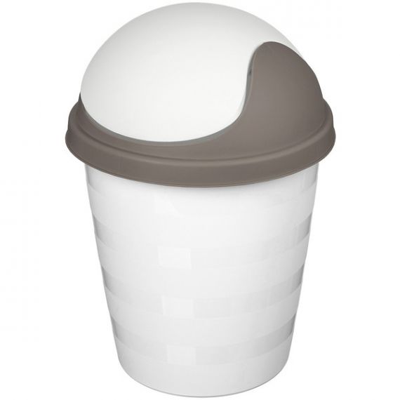 Контейнер для мусора IDILAND Rambai 5,5л круглый светло-серый  221303421/03