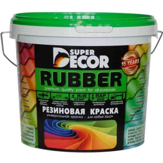 Резиновая краска SuperDecor Белоснежная 6кг