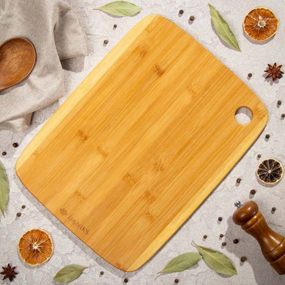 Доска разделочная бамбуковая 38,5*29см  H-1569, изображение 2