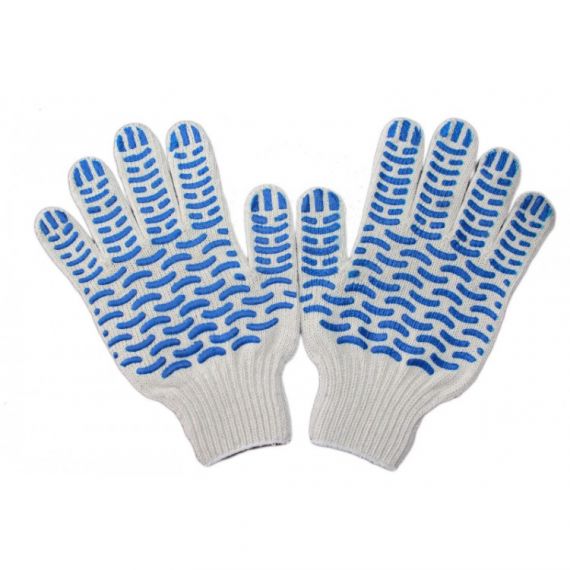 Перчатки х/б ВОЛНА,ТОЧКА