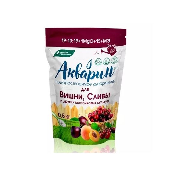 АКВАРИН Удобрение водорастворимое для вишни, сливы и других косточковых культур 0,5кг  22505