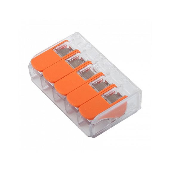 Клемма на 5 проводов с рычагами GTER4-05 GENERAL  800494/04203