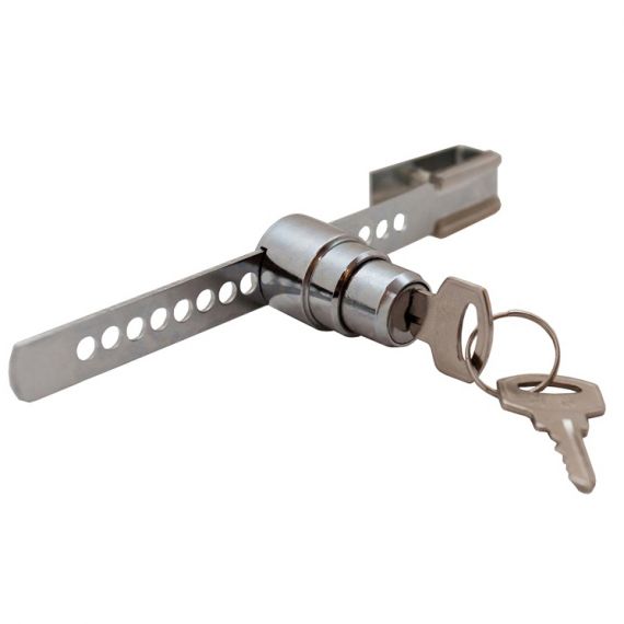 Замок д/витрин хром  б084